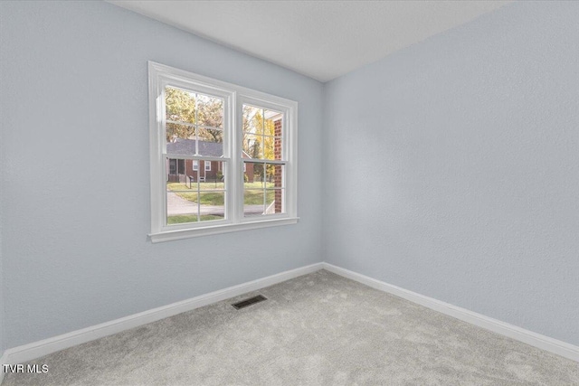 view of carpeted spare room