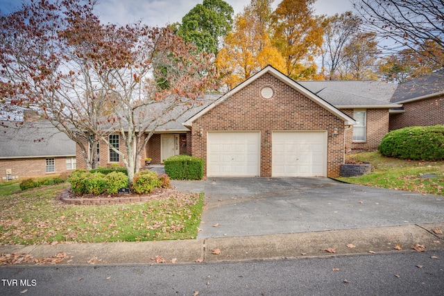 view of front facade with a garage