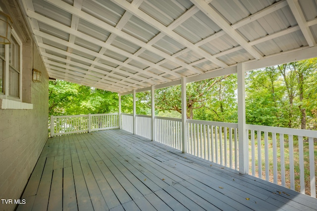 view of wooden terrace