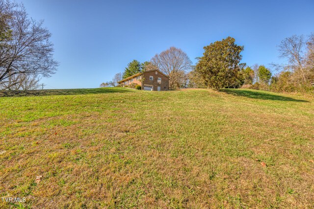 view of yard with a rural view