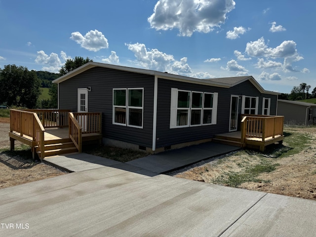 exterior space with a deck