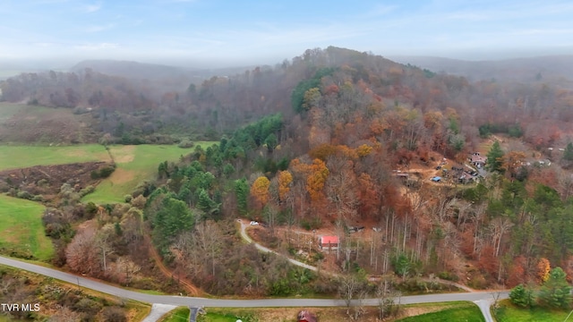 552 Jerrys Br, Clintwood, VA 24228 - aerial overview of property's location with a forest and a mountain backdrop