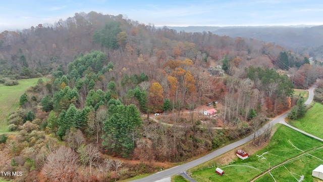 552 Jerrys Br, Clintwood, VA 24228 - aerial view of property's location featuring a forest and a mountain backdrop