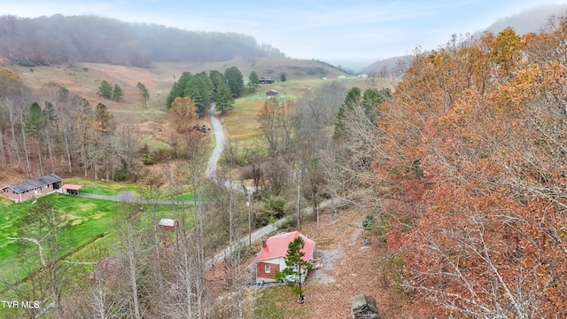 drone / aerial view featuring a rural view