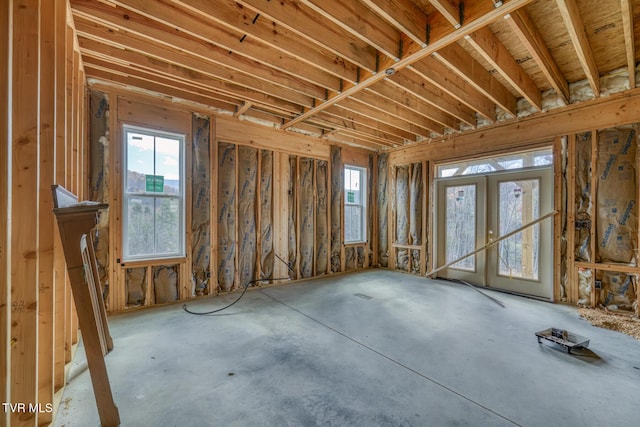 miscellaneous room with plenty of natural light and french doors