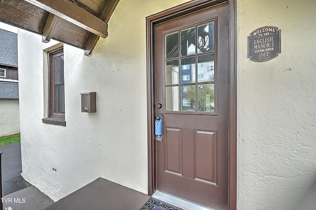 view of doorway to property