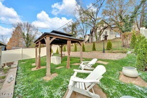 view of yard featuring a gazebo