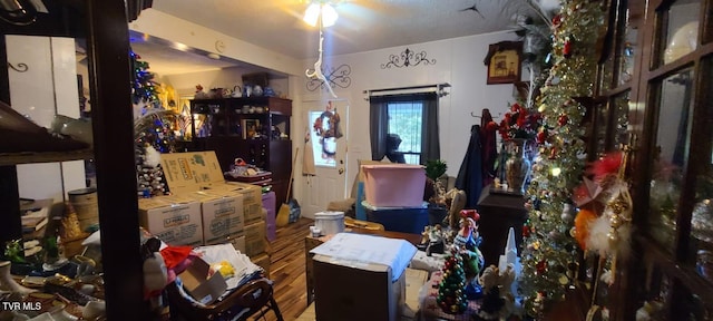 miscellaneous room featuring hardwood / wood-style flooring