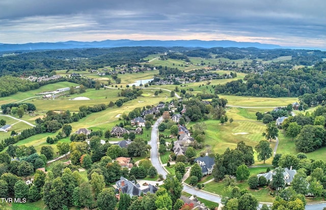 aerial view featuring a mountain view