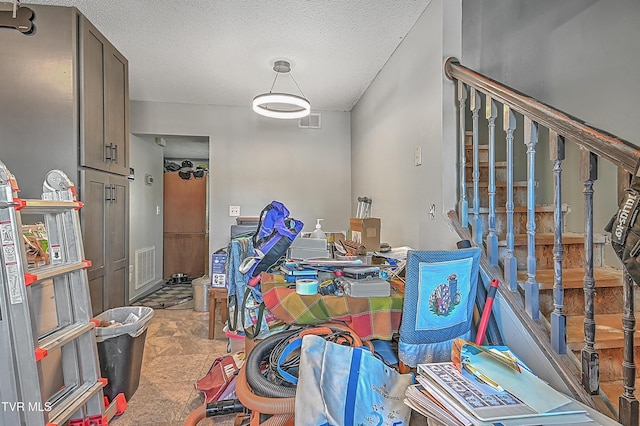 106 W Chilhowie Ave Unit 1, Johnson City, TN 37604 - interior space with a textured ceiling and stairs
