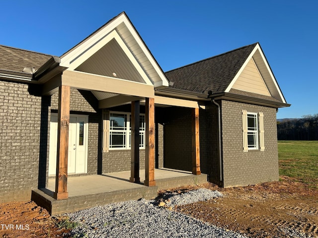 exterior space with covered porch