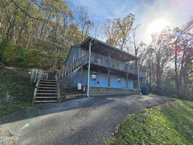 exterior space with a wooden deck