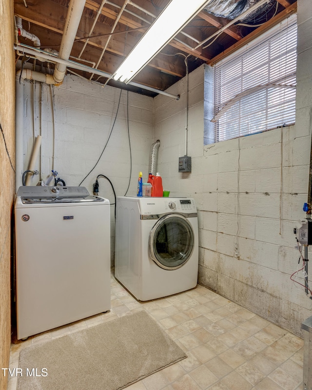 laundry room with separate washer and dryer