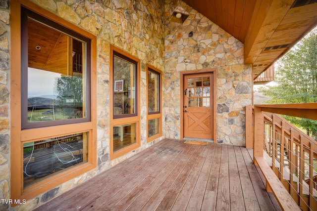 view of wooden terrace