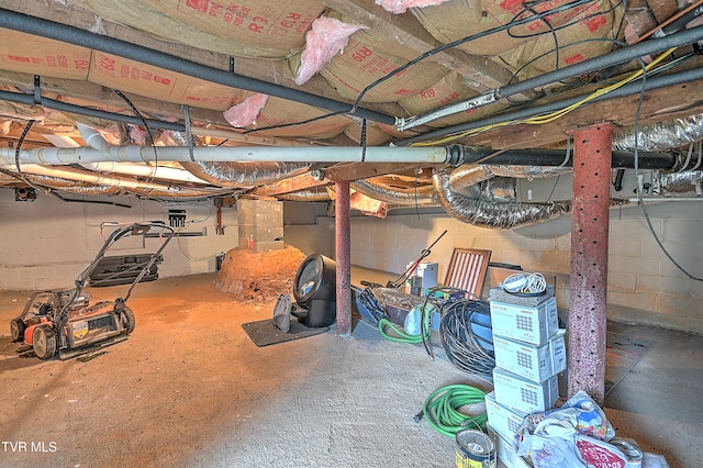 view of basement