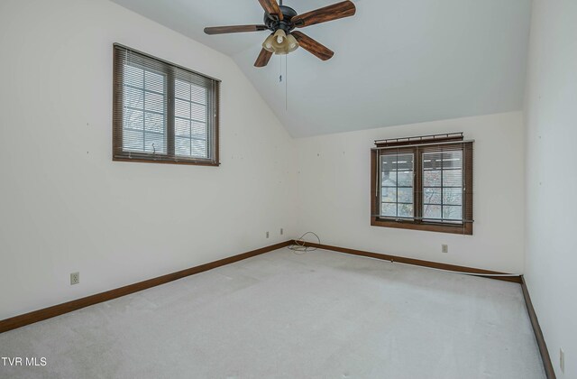 8 Crown Cir, Kingsport, TN 37660 - unfurnished room with carpet, plenty of natural light, vaulted ceiling, and baseboards