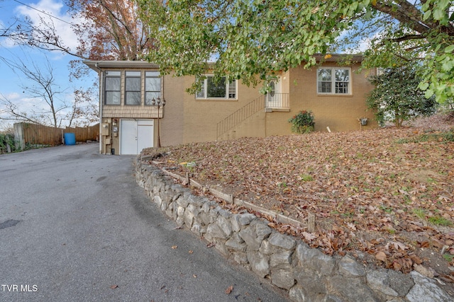 view of front of home featuring a garage