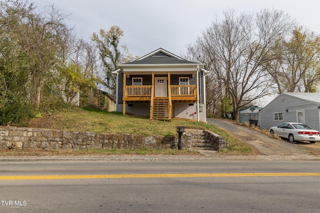 view of front of home with a porch