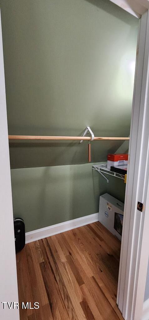 spacious closet with wood-type flooring