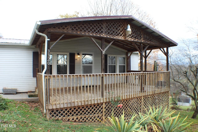 view of rear view of property