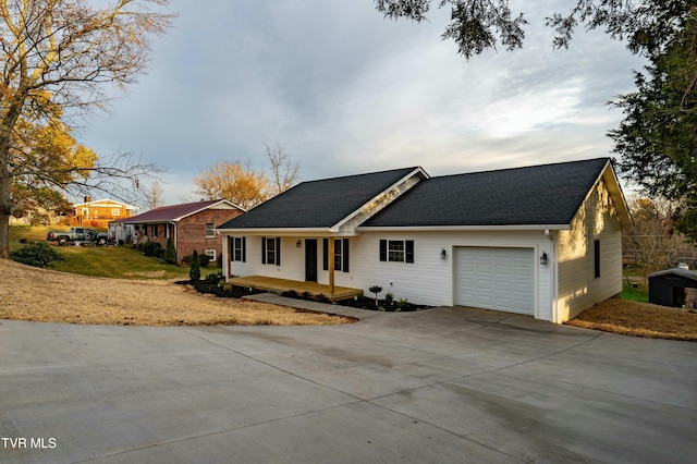 ranch-style house with a garage