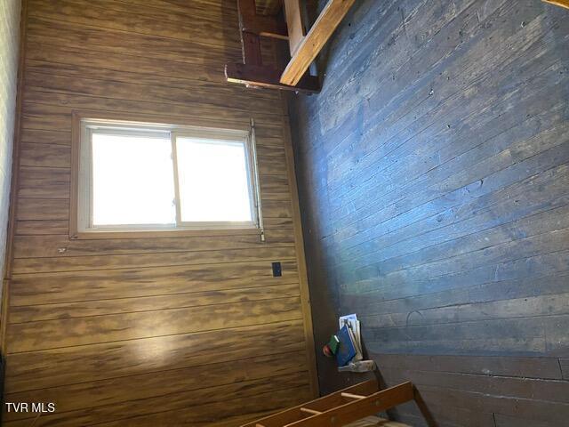 5332 Stonega Rd, Appalachia, VA 24216 - unfurnished room featuring wood walls