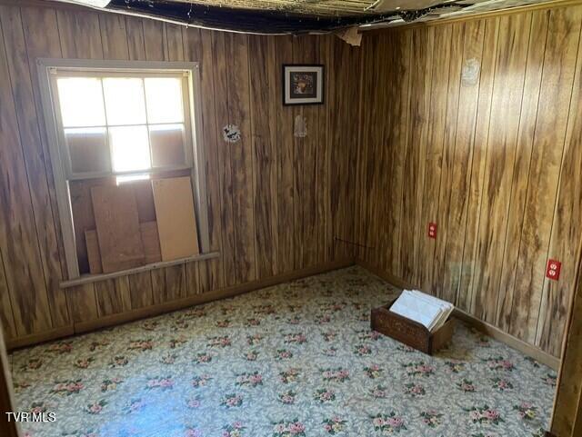 5332 Stonega Rd, Appalachia, VA 24216 - spare room with wooden walls and carpet floors