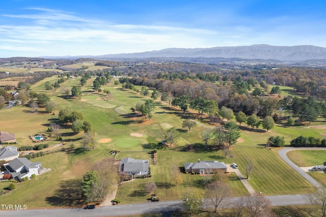 aerial view with a mountain view