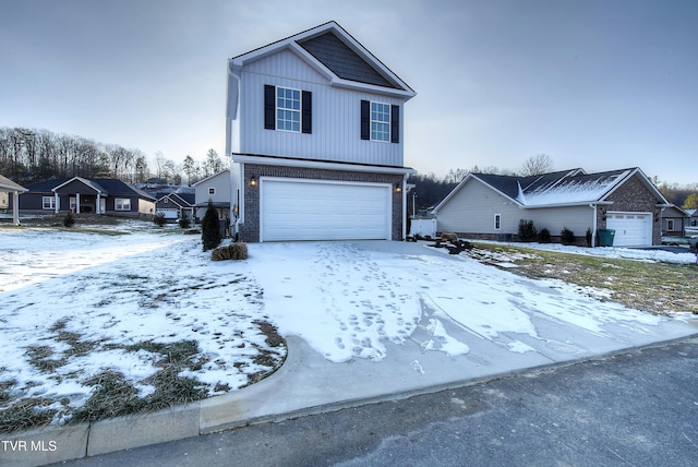 front of property featuring a garage