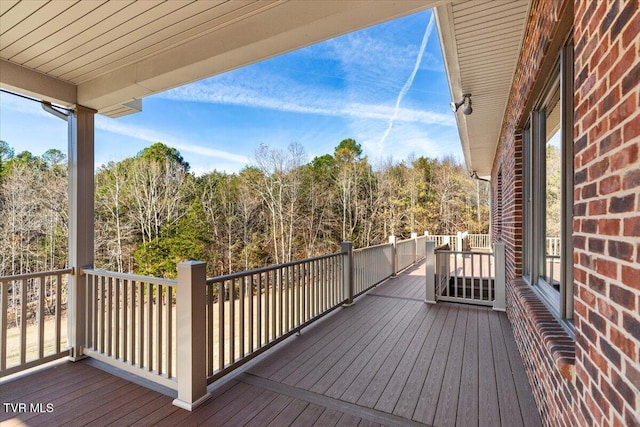 view of wooden terrace