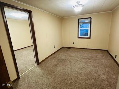 spare room featuring carpet