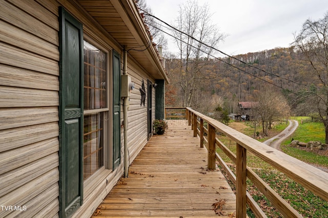 view of wooden terrace