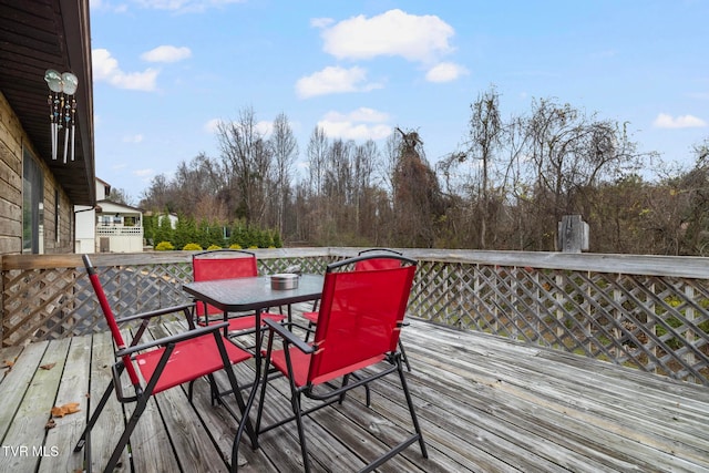 view of wooden deck