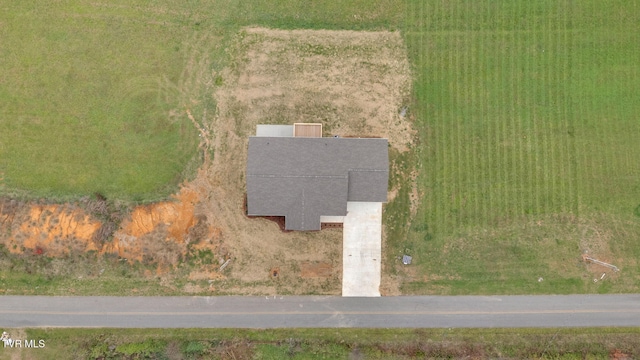 aerial view with a rural view