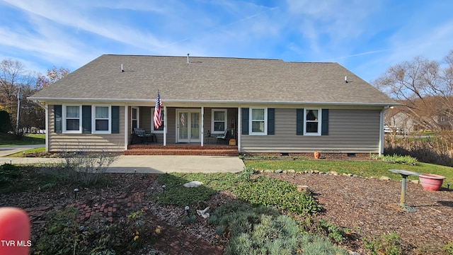 view of front of property featuring a porch