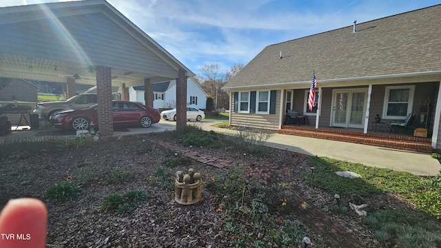 exterior space featuring a porch