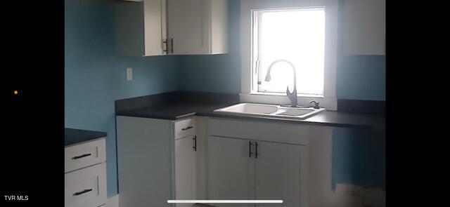 kitchen featuring white cabinets and sink