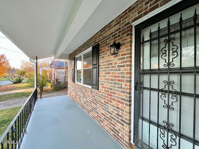 exterior space with covered porch