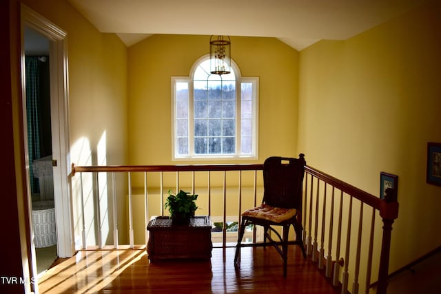 sitting room featuring hardwood / wood-style floors