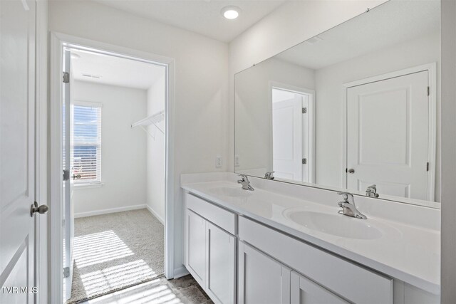 bathroom with vanity