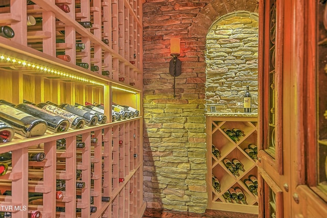 view of wine room