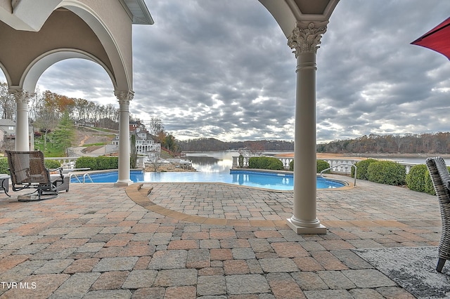 view of pool with a patio