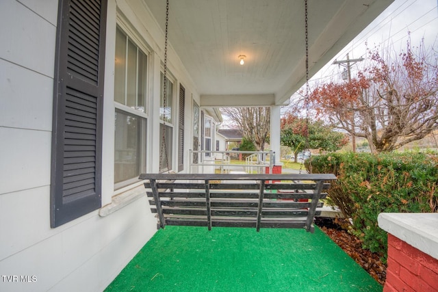 view of patio with a porch