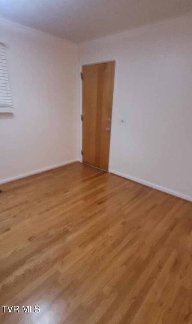 empty room featuring light wood-type flooring