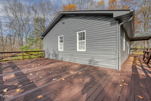 view of wooden terrace