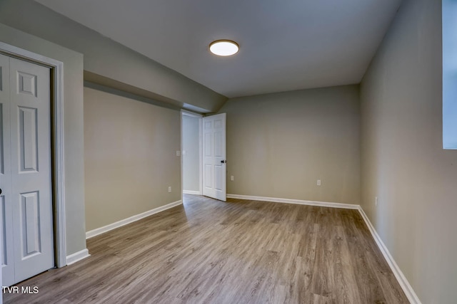 empty room featuring light wood-type flooring