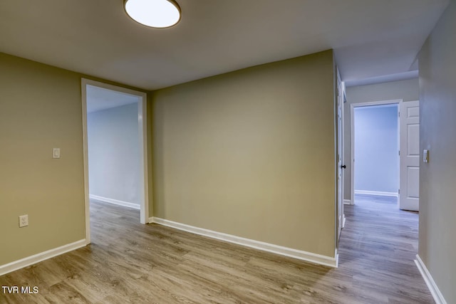 empty room featuring light hardwood / wood-style floors