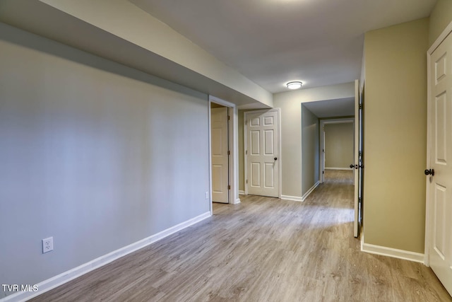 interior space featuring light wood-type flooring