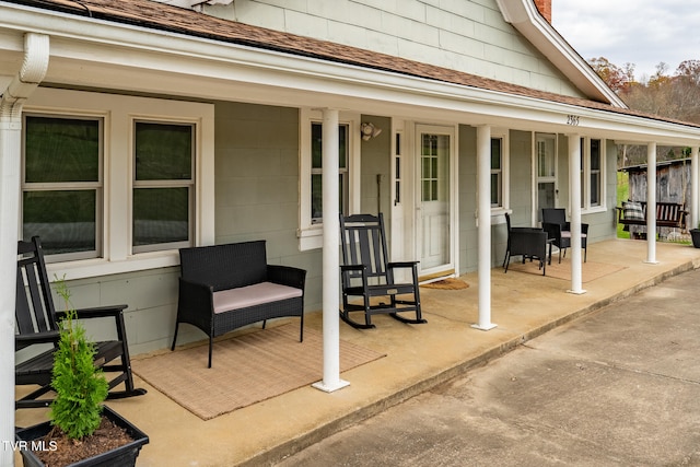 view of patio / terrace featuring a porch