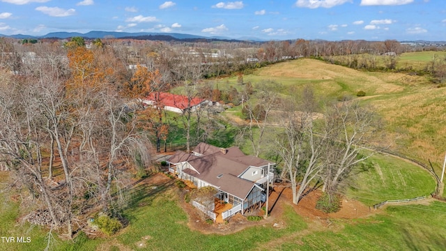 bird's eye view featuring a mountain view